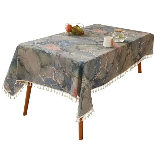 Waterproof washable polyester cotton table cloth with digital imprint option... from ASI 37218 Athena Promo (tm)