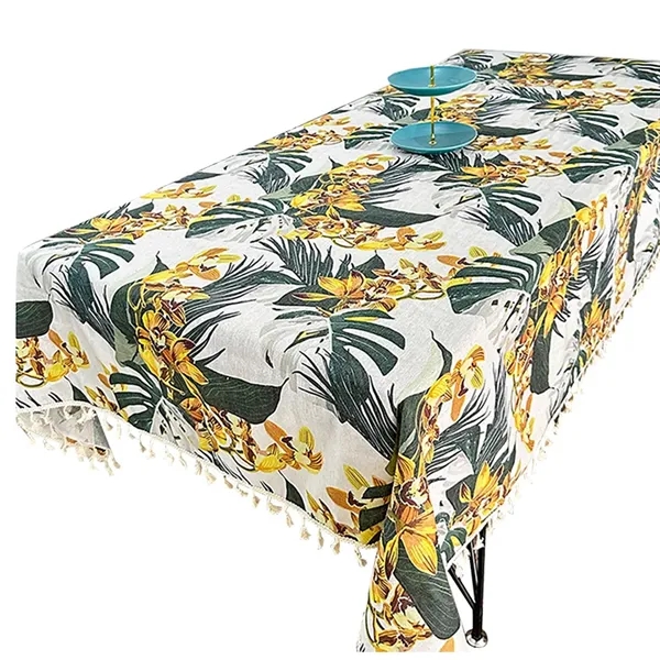 Waterproof washable polyester cotton table cloth with digital imprint option... from ASI 37218 Athena Promo (tm)