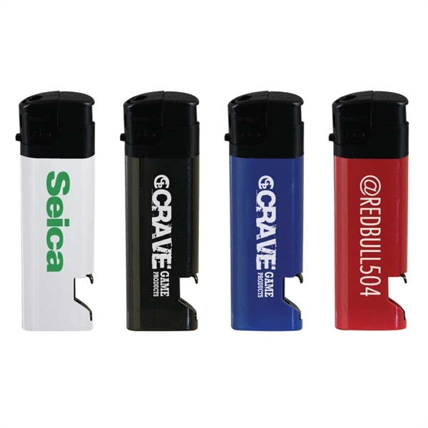 Electronic lighter in a solid color with a standard flame and... from ASI 57655 STOPNGO Line