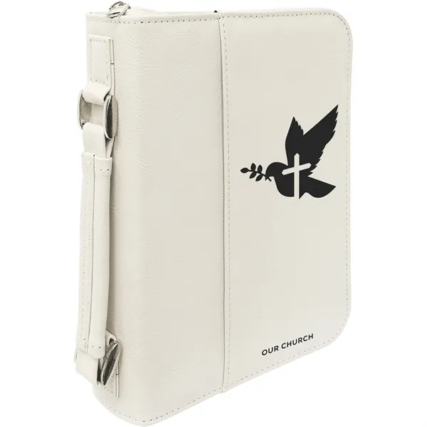 6 3/4" x 9 1/4" x 2" White PU leatherette zippered... from ASI 74601 Calico