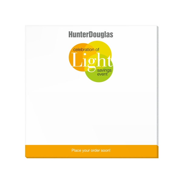 Standard 4" x 4" sticky note pad with twice the adhesive;... from ASI 56950 Gill Studios Inc / Gill-Line®