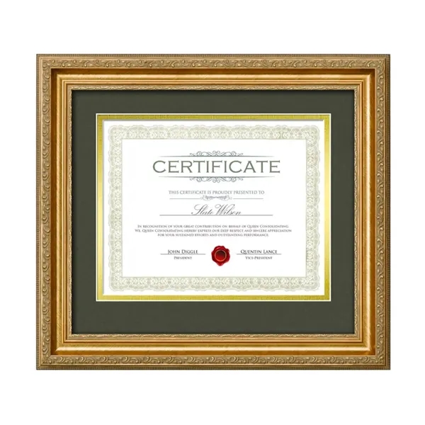 NEW! Margarita Certifcate Frame - Gold 8 1/2"x11"... from ASI 84592 St Regis Group / St Regis