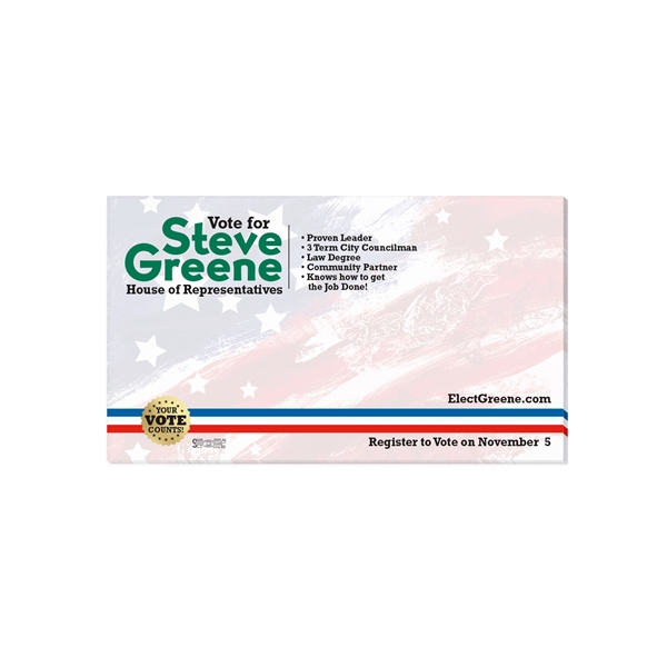 Standard 5" x 3" sticky note pad with twice the adhesive;... from ASI 56950 Gill Studios Inc / Gill-Line®