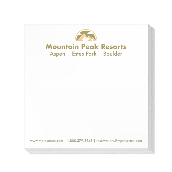 3" x 3" standard adhesive sticky note pad with 100 sheets... from ASI 56950 Gill Studios Inc / Gill-Line®