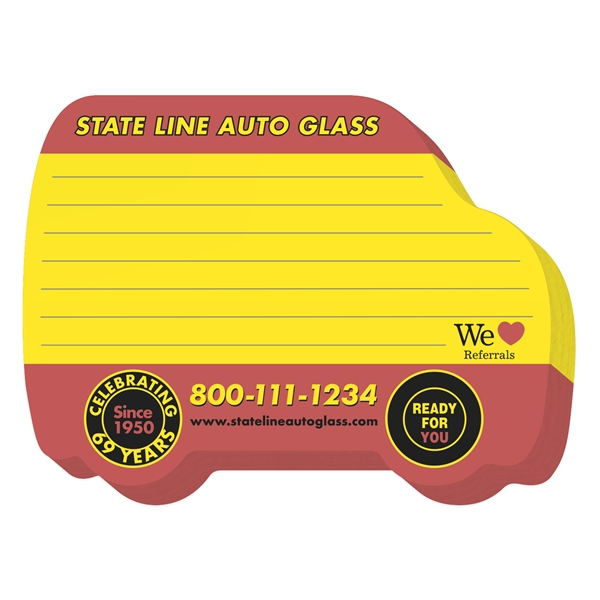 50 sheets of medium die-cut, adhesive notes with matching stock design.... from ASI 56950 Gill Studios Inc / Gill-Line®