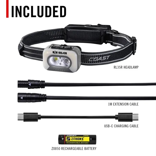 Item #RL35R COAST® Rechargeable Voice Controlled Headlamp