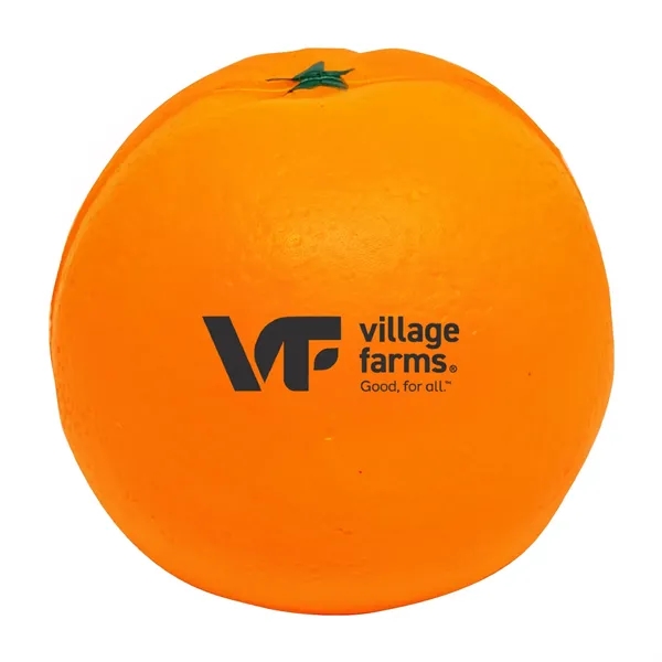 2.5" orange-shaped stress reliever made of PU foam.... from ASI 63549 Jornik Manufacturing Corp