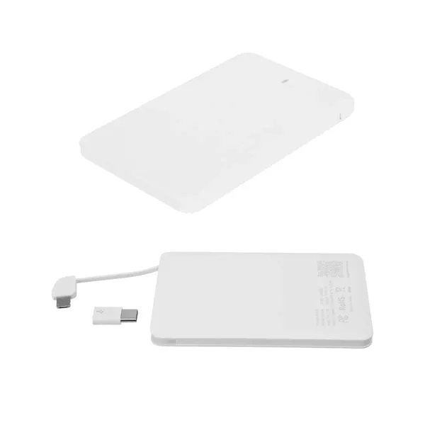 Slim 3-in-1 plastic 2500mAh powerbank in black or white.... from ASI 61125 Hit Promotional Products / Hit®