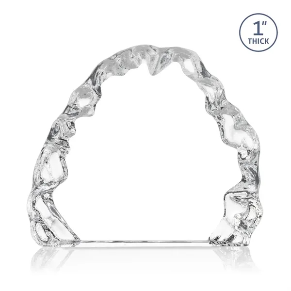 Iceberg shape optical crystal award with staggered edges... from ASI 84592 St Regis Group / St Regis