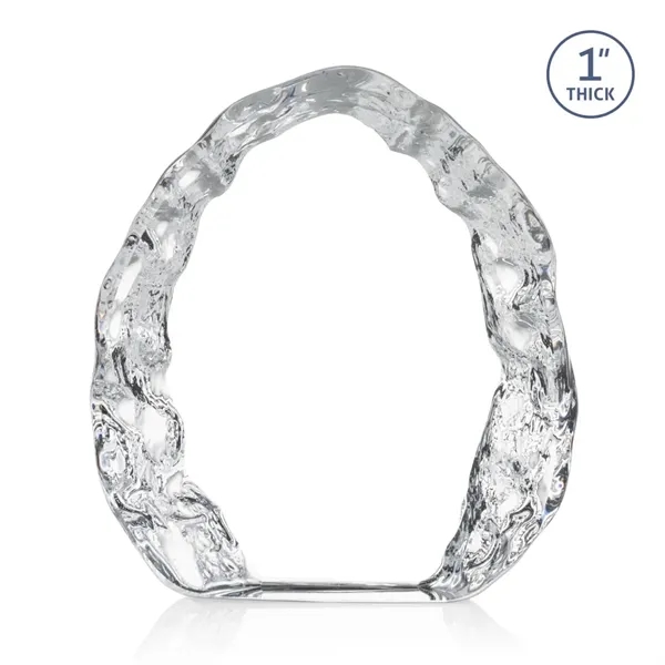 Iceberg shape optical crystal award with staggered edges... from ASI 84592 St Regis Group / St Regis