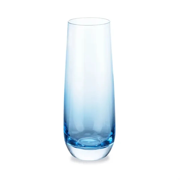 Item #DCC3417 Soudan Blue Stemless Flute - Imprinted