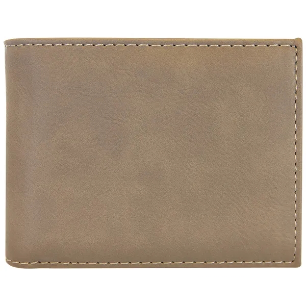 4 1/2" x 3 1/2" x 3/4" PU leatherette bifold wallet... from ASI 74601 Calico