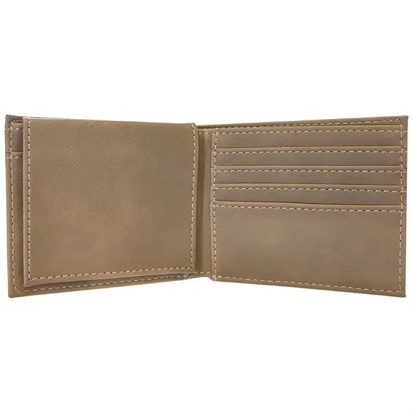 4 1/2" x 3 1/2" x 3/4" PU leatherette bifold wallet... from ASI 74601 Calico