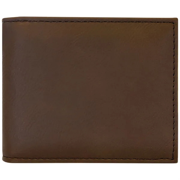 4 1/2" x 3 1/2" x 3/4" PU leatherette bifold wallet... from ASI 74601 Calico