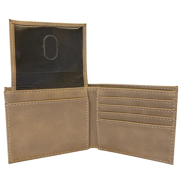 4 1/2" x 3 1/2" x 3/4" PU leatherette bifold wallet... from ASI 74601 Calico
