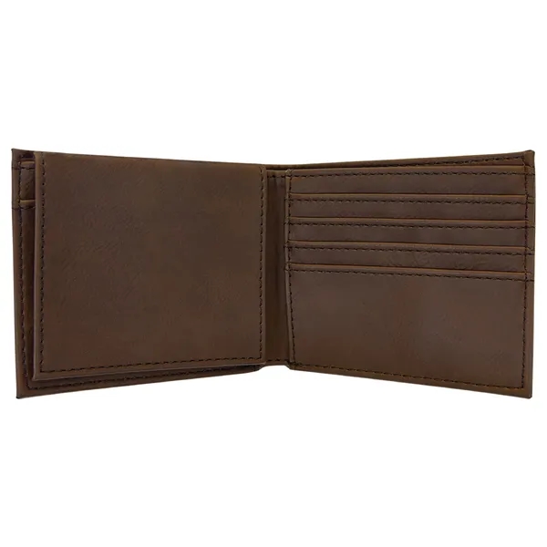 4 1/2" x 3 1/2" x 3/4" PU leatherette bifold wallet... from ASI 74601 Calico