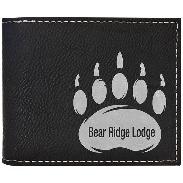 4 1/2" x 3 1/2" x 3/4" PU leatherette bifold wallet... from ASI 74601 Calico