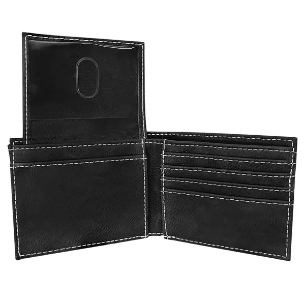 4 1/2" x 3 1/2" x 3/4" PU leatherette bifold wallet... from ASI 74601 Calico
