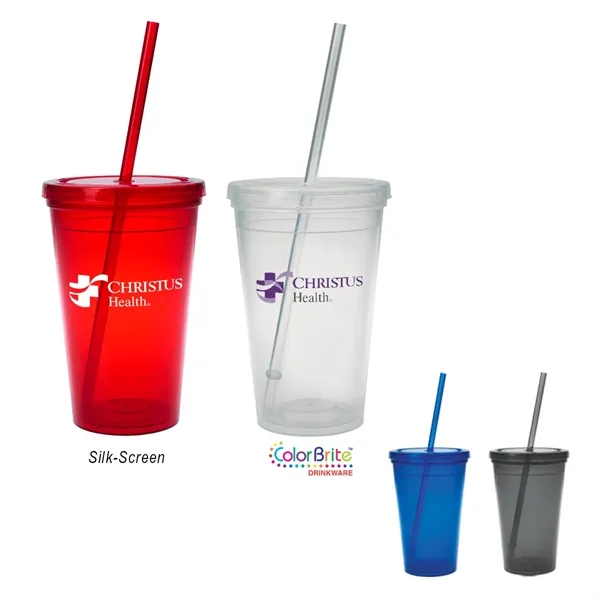 16 Oz. Sunsplash Double Wall Tumbler. Made With Up To 25%... from ASI 61125 Hit Promotional Products / Hit®