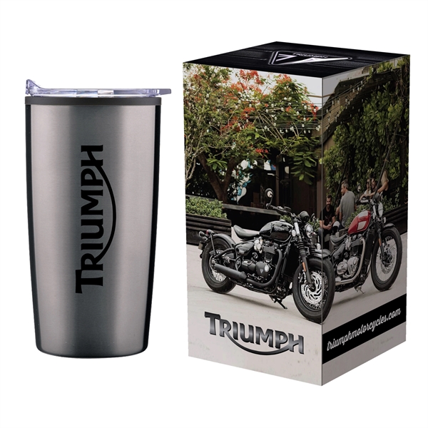 6.75"h x 3.415" 20-oz. stainless tumbler with double-wall insulation, PP liner... from ASI 90807 Tekweld