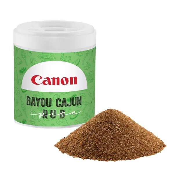 Customizable shaker filled with 1 oz. of Bayou Cajun seasoning spices.... from ASI 71685 Midnite Snax®