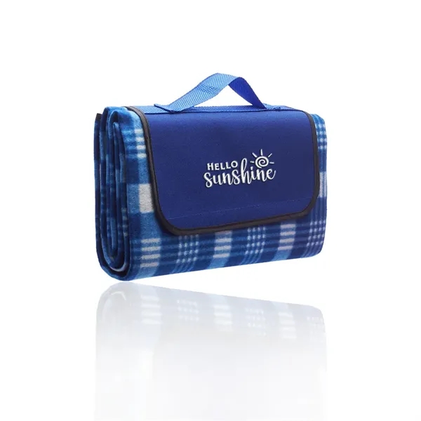 Creekside roll-up picnic blanket made of fleece, measuring 53" x 47.25",... from ASI 39552 BEL Promo