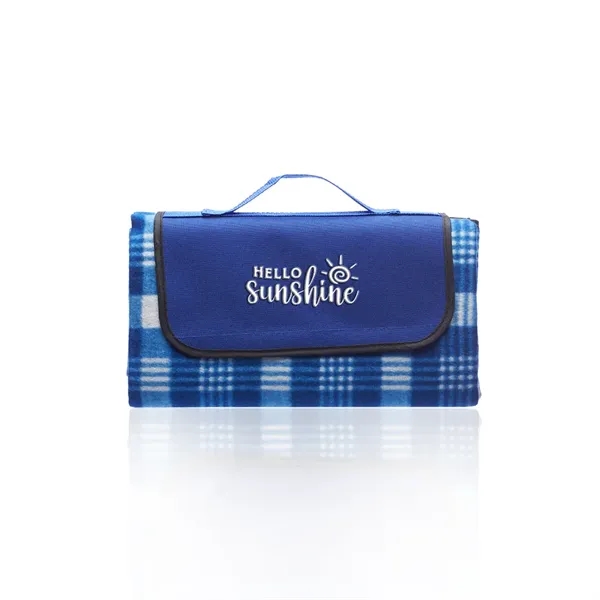 Creekside roll-up picnic blanket made of fleece, measuring 53" x 47.25",... from ASI 39552 BEL Promo
