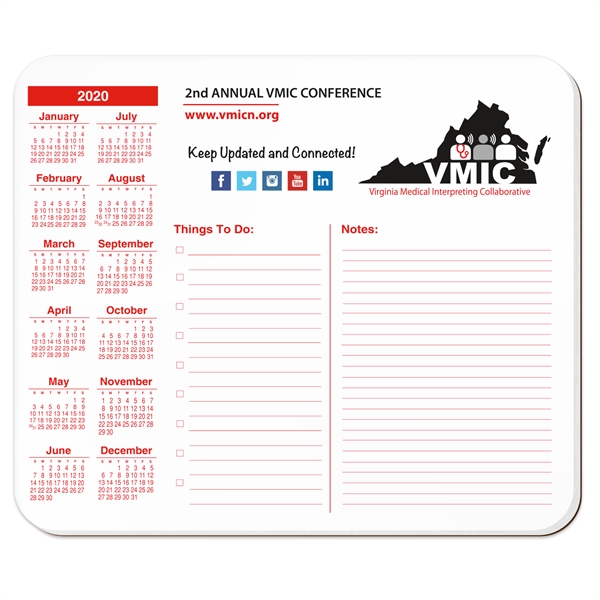 8 1/4" x 7" non-adhesive memo-mouse pad with rounded corners and... from ASI 56950 Gill Studios Inc / Gill-Line®