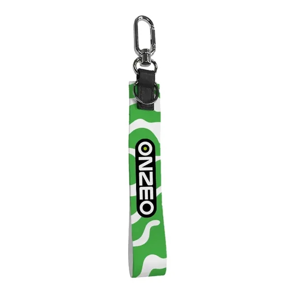Full color sublimated wristlet keychain, promotional and reusable, custom printed and... from ASI 67557 LimeLight Ent