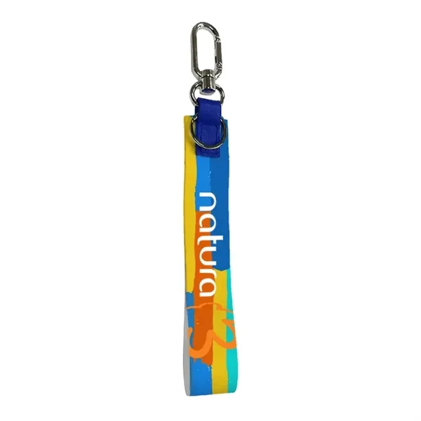 Full color sublimated wristlet keychain, promotional and reusable, custom printed and... from ASI 67557 LimeLight Ent
