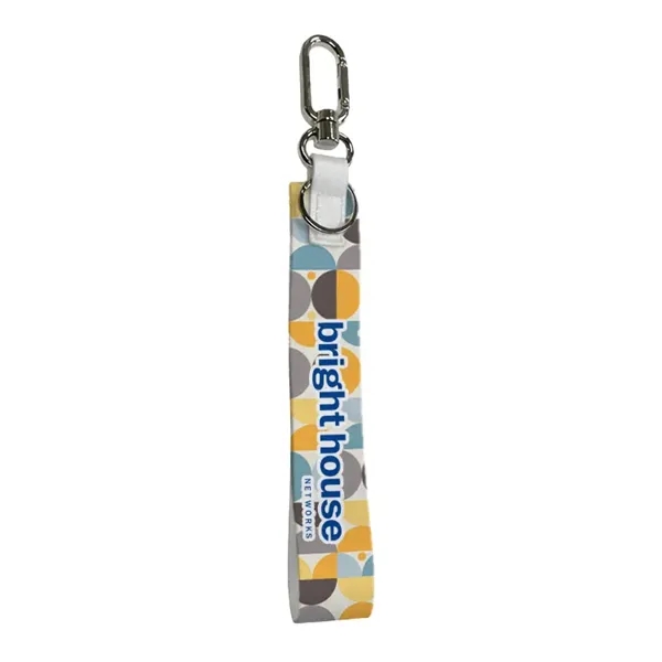 Full color sublimated wristlet keychain, promotional and reusable, custom printed and... from ASI 67557 LimeLight Ent