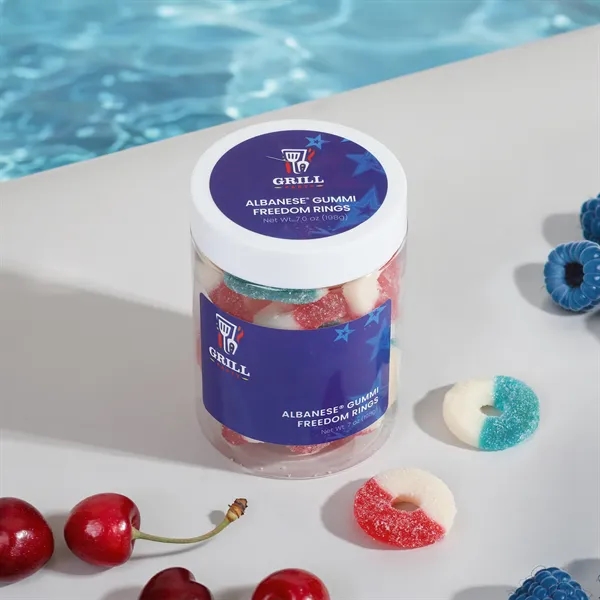 Item #BB473LG Albanese® Gummi Freedom Rings: Large Jar