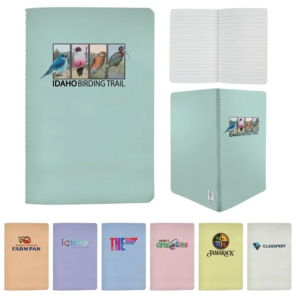 5" x 7" Pastel Sewn Paper Cover Notebook... from ASI 30208 A P Specialties / AP Specialties