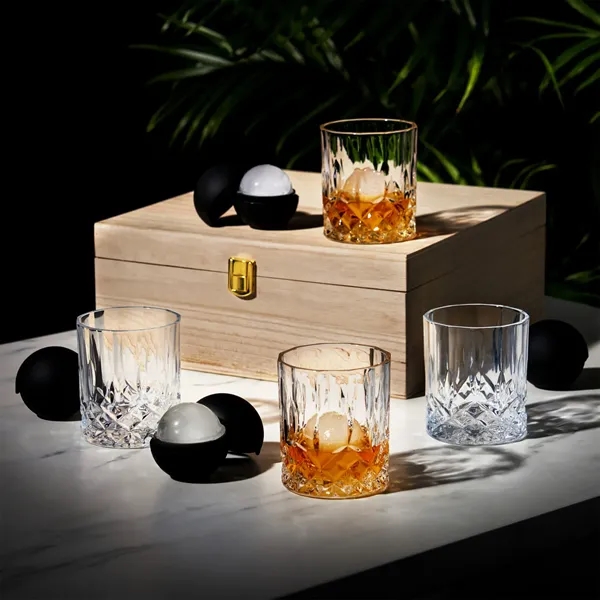 Drink in style with this iconic crystal whiskey glass set.... from ASI 61966 HPG / HPG Gold Beacon Premium Brands