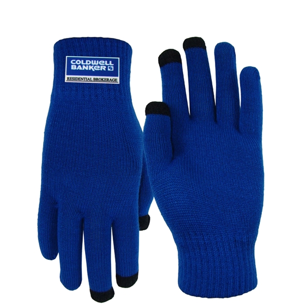 100% acrylic knit gloves featuring conducting fiber on three fingertips for... from ASI 90160 Suntex Industries