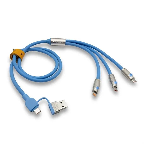 Item #ED118 Heavy Duty 5-in-1 Charging Cable with Interchangeable Tips