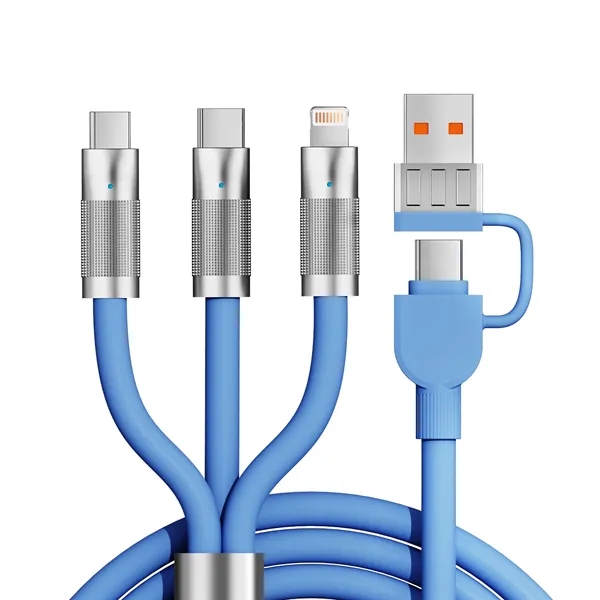 Item #ED118 Heavy Duty 5-in-1 Charging Cable with Interchangeable Tips