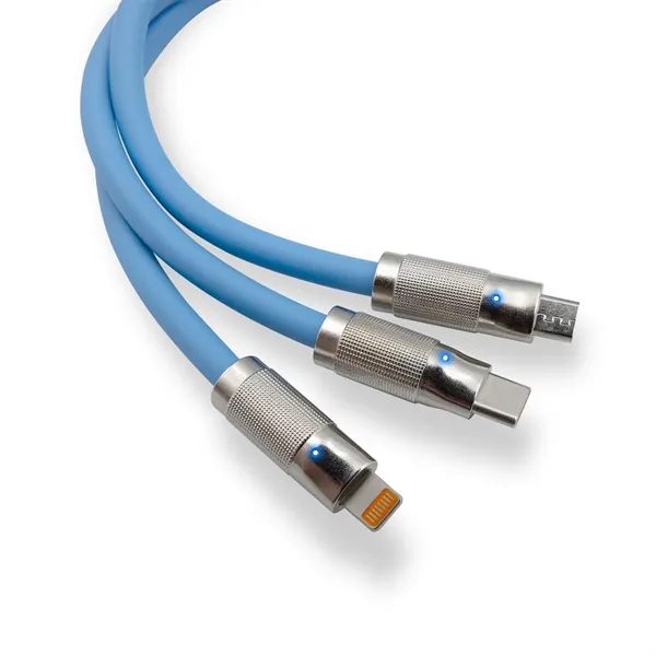 Item #ED118 Heavy Duty 5-in-1 Charging Cable with Interchangeable Tips