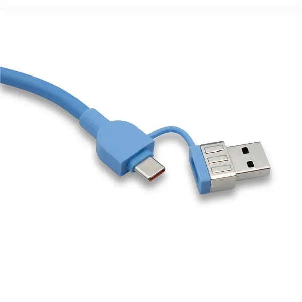 Item #ED118 Heavy Duty 5-in-1 Charging Cable with Interchangeable Tips
