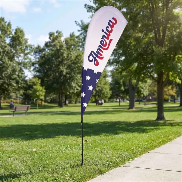 8' teardrop sail sign made of super poly knit fabric with... from ASI 87188 Showdown Displays
