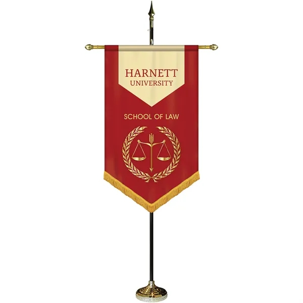 30" x 48" Premium Custom Digitally Printed Gonfalon V-Cut Banner with... from ASI 80228 Quinn