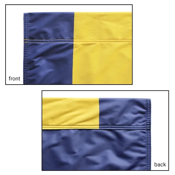 30" x 48" Premium Custom Digitally Printed Gonfalon V-Cut Banner with... from ASI 80228 Quinn