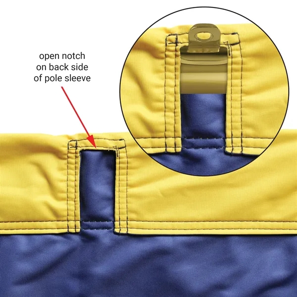 30" x 48" Premium Custom Digitally Printed Gonfalon V-Cut Banner with... from ASI 80228 Quinn