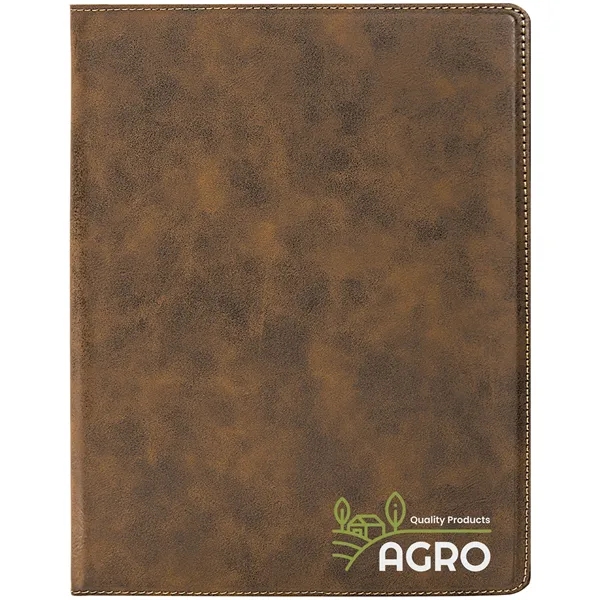 1.5" x 9.5" x 12" rustic gold PU leatherette portfolio with... from ASI 74601 Calico