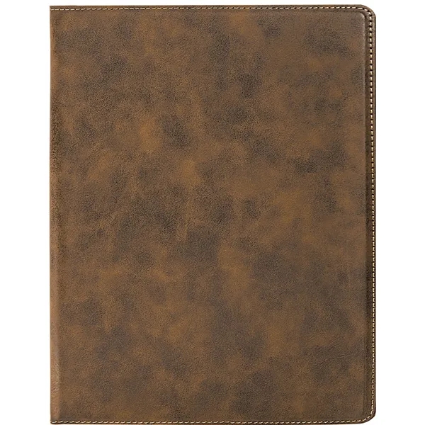 1.5" x 9.5" x 12" rustic gold PU leatherette portfolio with... from ASI 74601 Calico