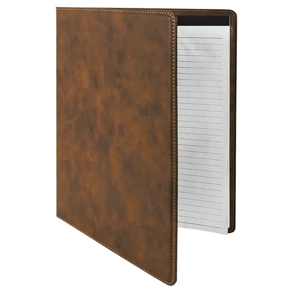 1.5" x 9.5" x 12" rustic gold PU leatherette portfolio with... from ASI 74601 Calico