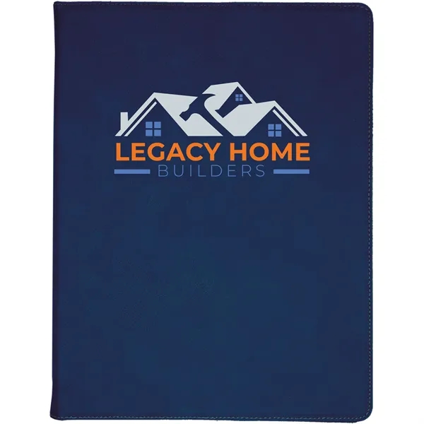 1.5" x 9.5" x 12" portfolio made of blue leatherette with... from ASI 74601 Calico