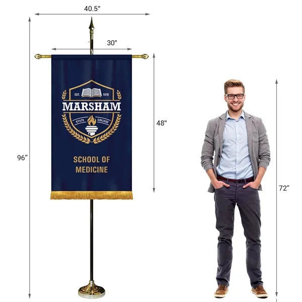 30" x 48" Premium Custom Digitally Printed Gonfalon Straight Cut Banner... from ASI 80228 Quinn