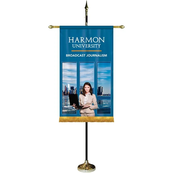 Custom Premium Straight Cut and Fringed Gonfalon 30" x 48" with... from ASI 80228 Quinn