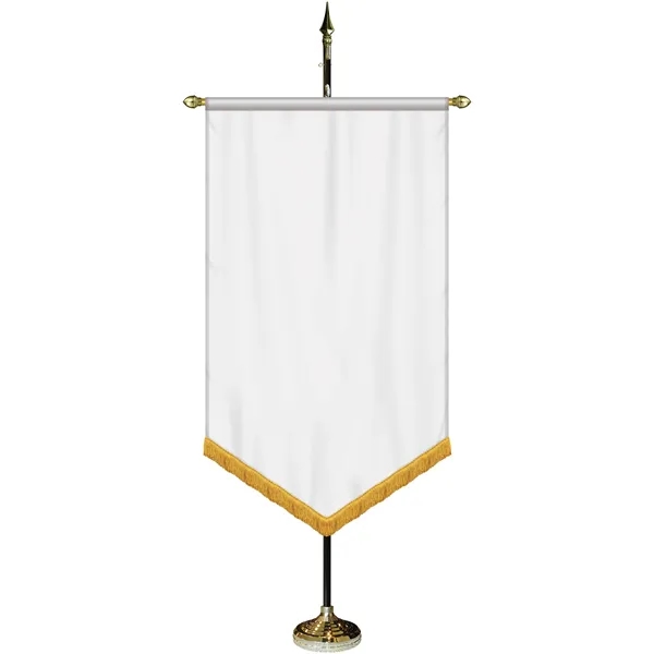 36" x 60" Premium Custom Digitally Printed Gonfalon V-Cut Banner with... from ASI 80228 Quinn
